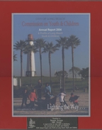 Commission on Youth and Children Appreciation plaque with photo of children playing near Lions Lighthouse for Sight by DMG
